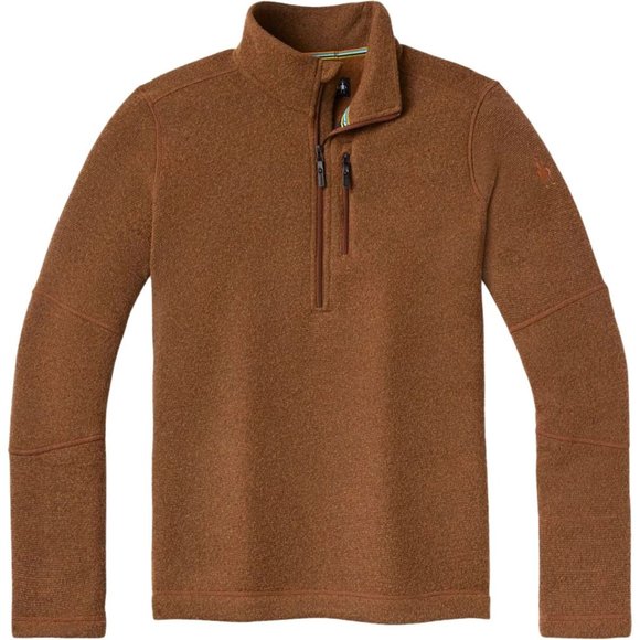 Smartwool Other - SmartWool Hudson Trail Fleece Half Zip Sweater Size L Wool Blend Acorn Brown NEW